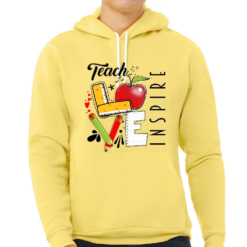 Teach Love Inspire Unisex Fleece Pullover Hoodie Bolero Style Sweater