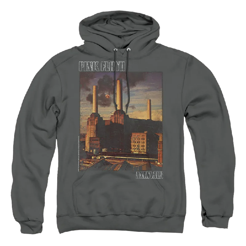 Pink Floyd Faded Animals - Pullover Hoodie Ribbed Crew Neck