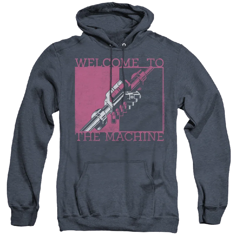 Pink Floyd Welcome To The Machine - Heather Pullover Hoodie Deep Neck Pullover