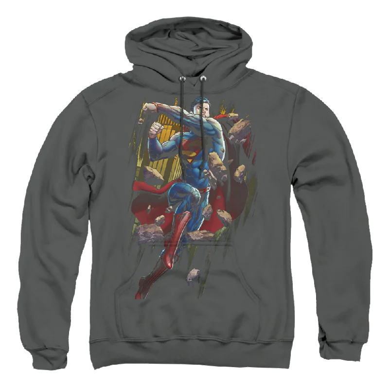 Superman Flying Determination - Pullover Hoodie Blouson Sleeve Pullover