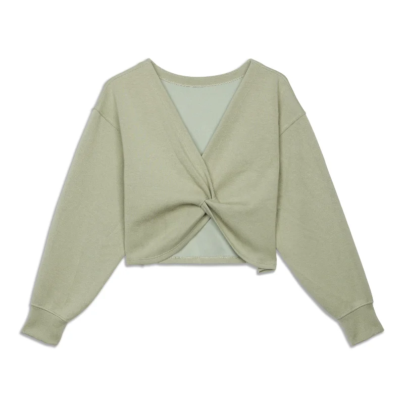 Twist Back-to-Front Pullover Thin Wool Pullover
