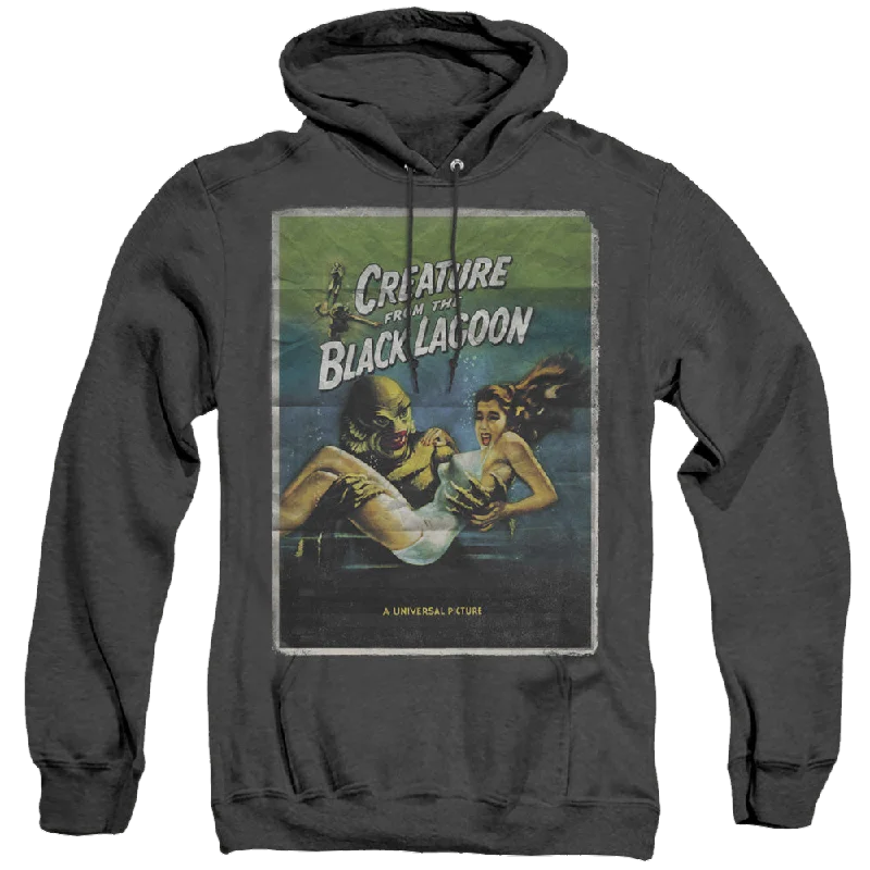 Universal Monsters Creature One Sheet - Heather Pullover Hoodie Mock Neck Pullover