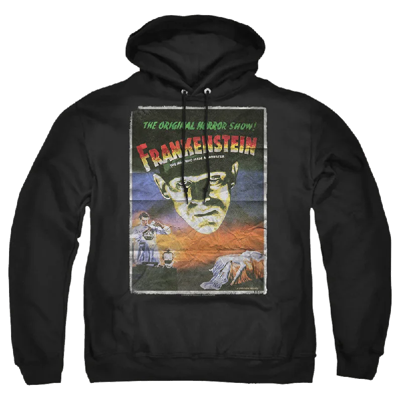 Universal Monsters Frankenstein One Sheet - Pullover Hoodie Peter Pan Collar