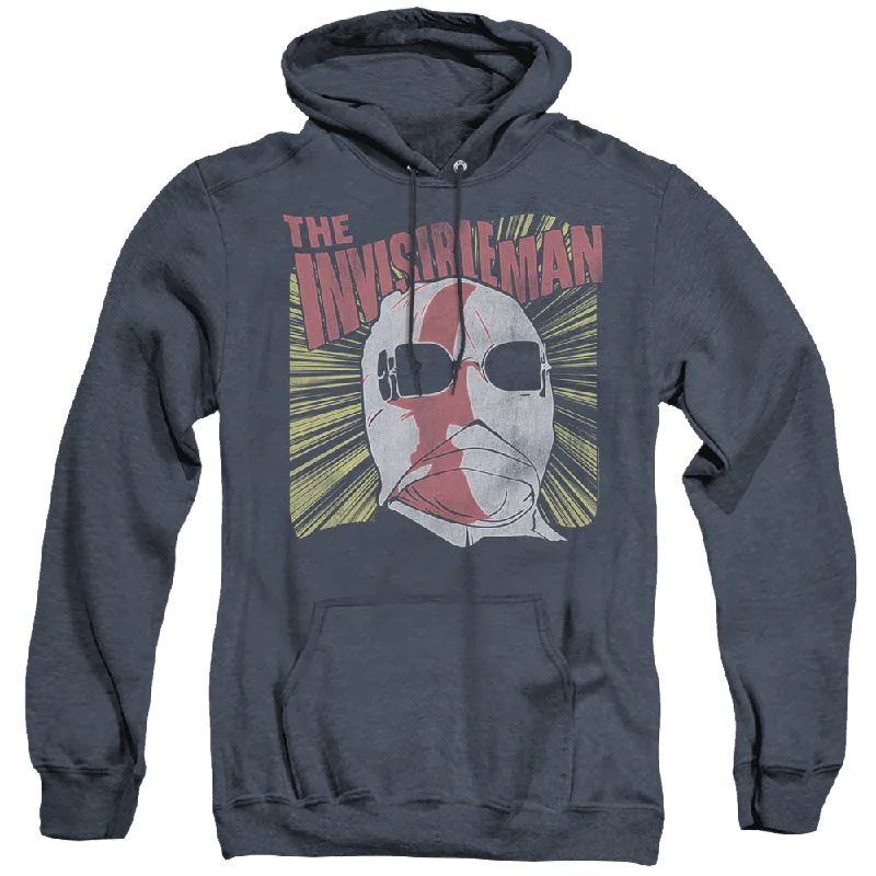 Universal Monsters Invisible Portrait - Heather Pullover Hoodie Boat Neck Sweater