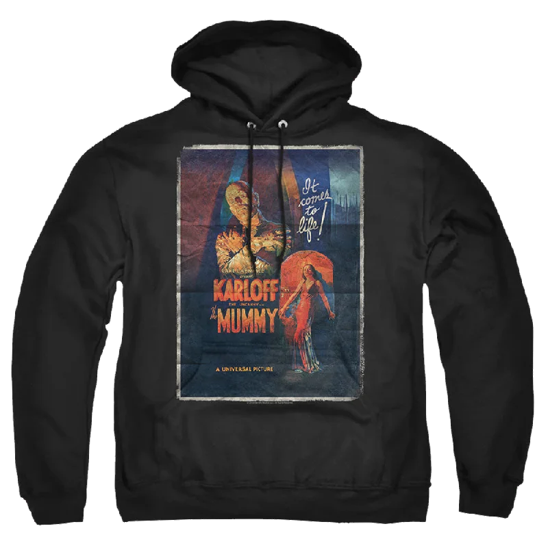Universal Monsters Mummy One Sheet - Pullover Hoodie Plunging Neck Pullover