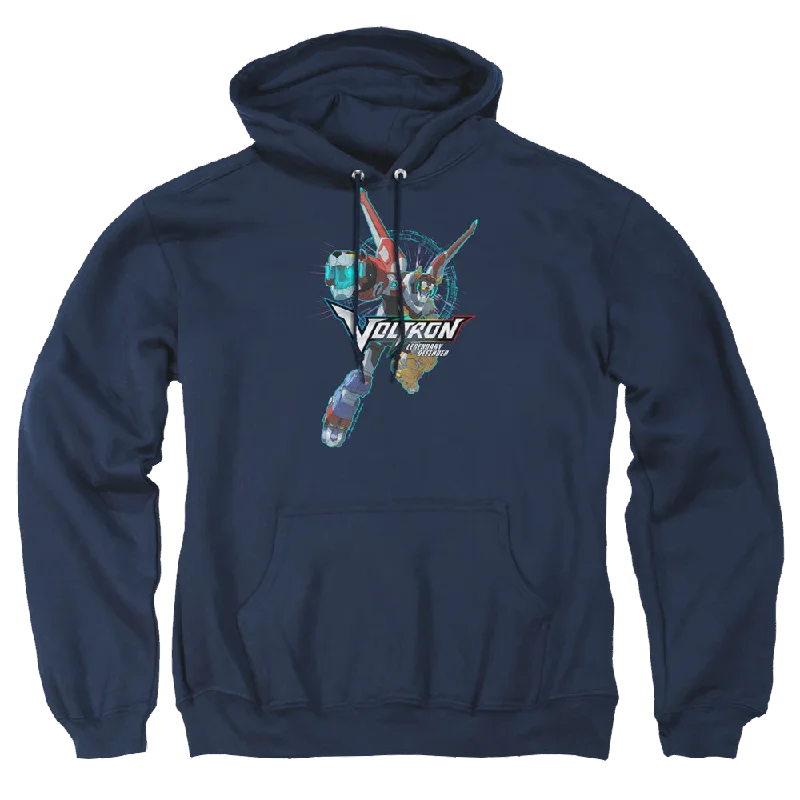 Voltron Legendary Defender Defender Pose - Pullover Hoodie Asymmetrical Hem Sweater