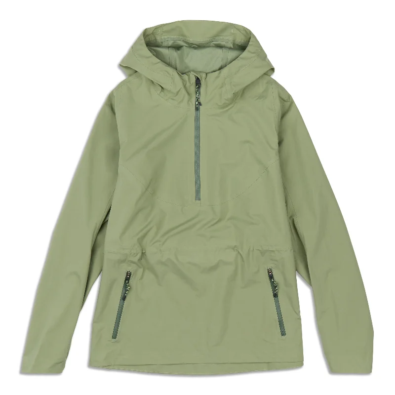 Waterproof Hiking Half-Zip Pullover Button Front Sweater