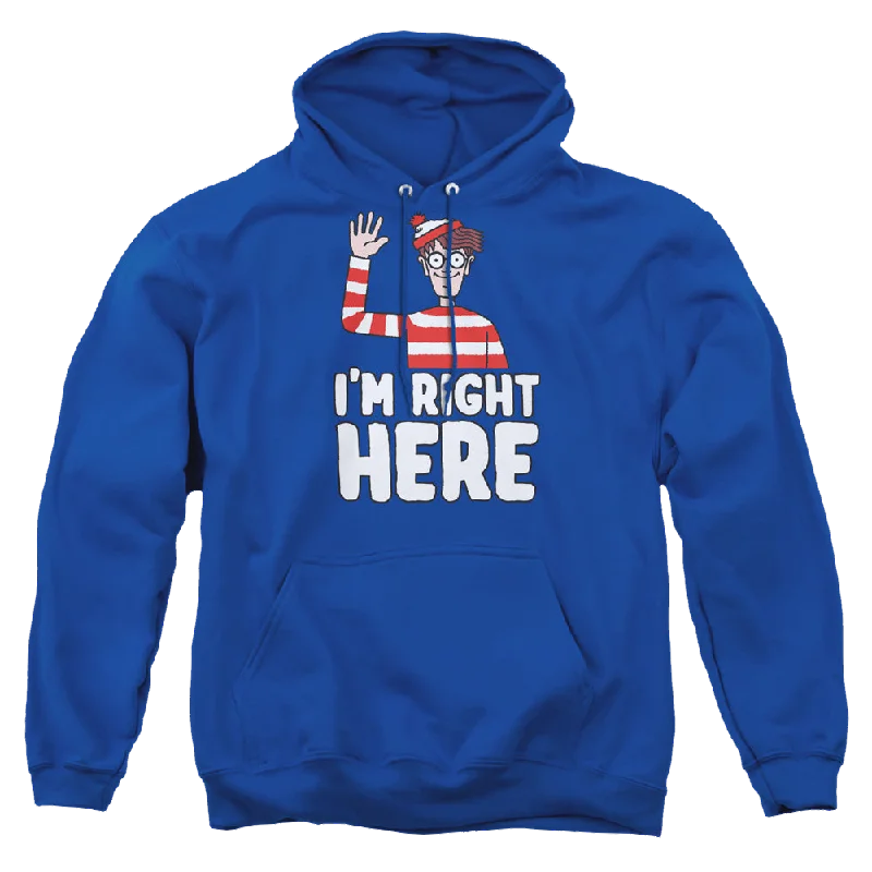 Where's Waldo Im Right Here - Pullover Hoodie Chenille Soft Sweater