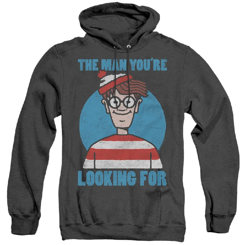 Where's Waldo Looking For Me - Heather Pullover Hoodie Angora Wool Cozy