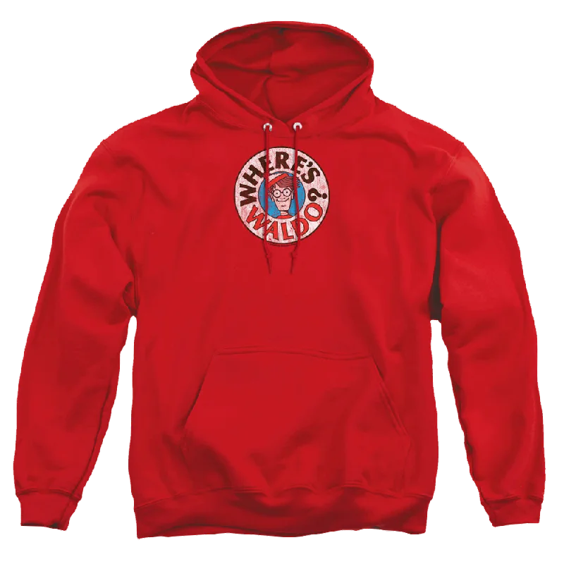 Where's Waldo Waldo Logo - Pullover Hoodie Slouchy Comfort Pullover