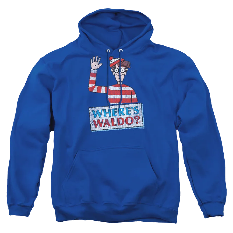 Where's Waldo Waldo Wave - Pullover Hoodie Seamless Knit Pullover