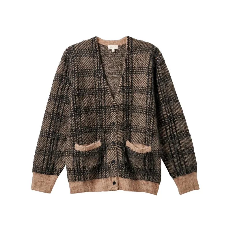 Baja Cardigan Polka Dot Checkered Tartan