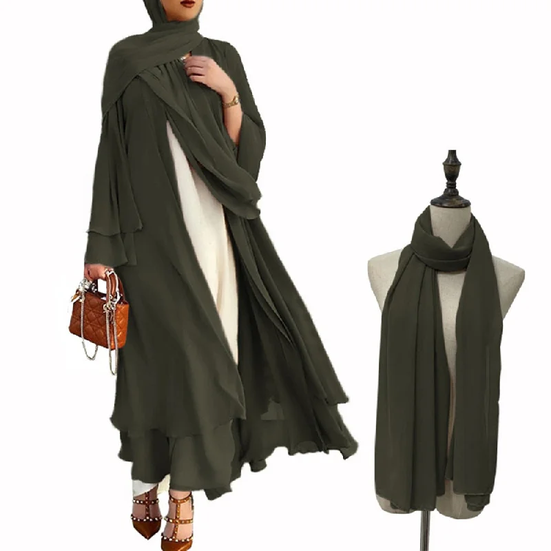 dark green wit hijab