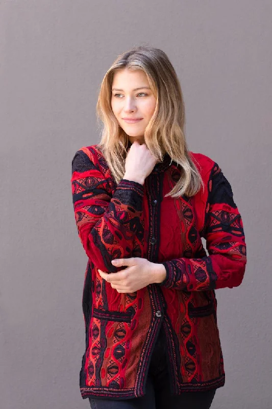Bomber Cardigan Polka Dot Checkered Tartan