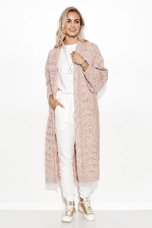 Cardigan Makadamia Striped Floral Plaid