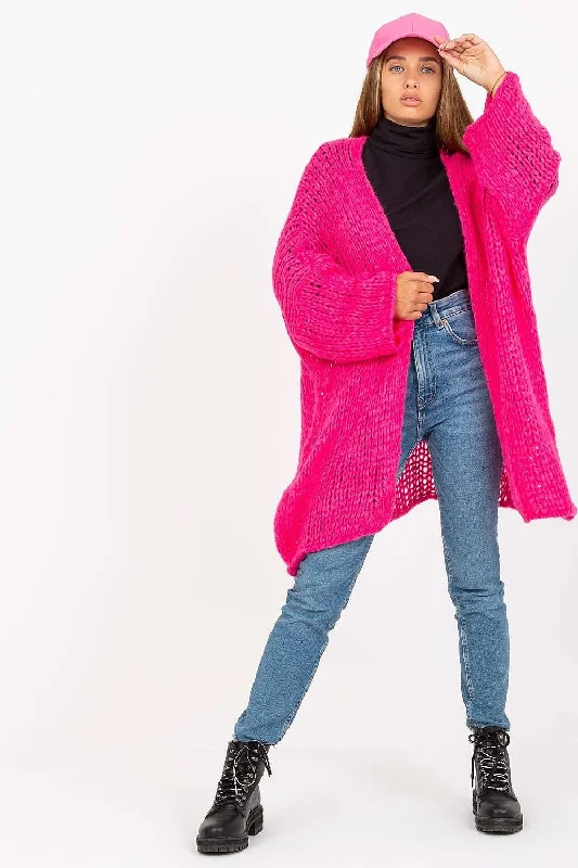 Cardigan Och Bella Mesh Blend Leather Blend Suede Blend