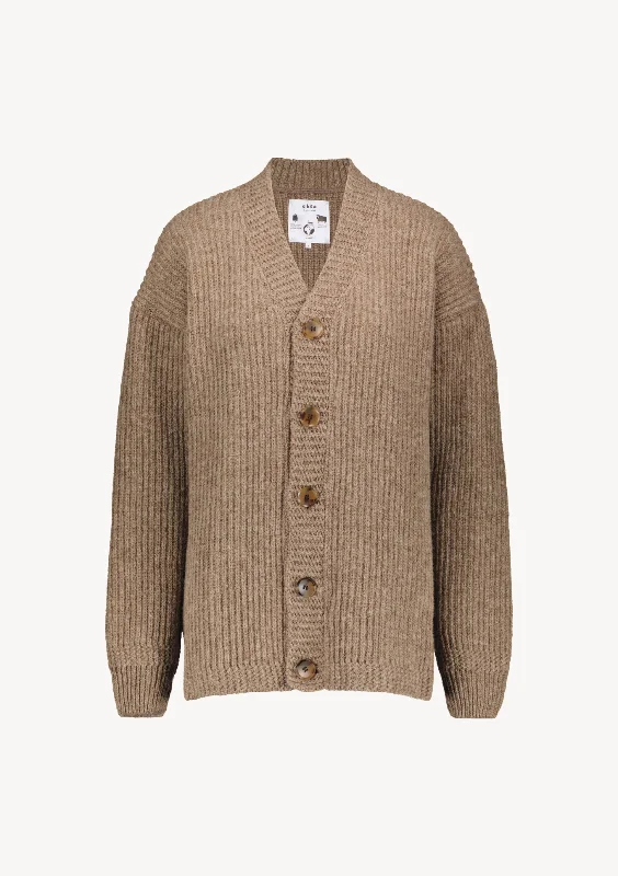 Women's Dagmar Cardigan Beige Soft Cozy Warm