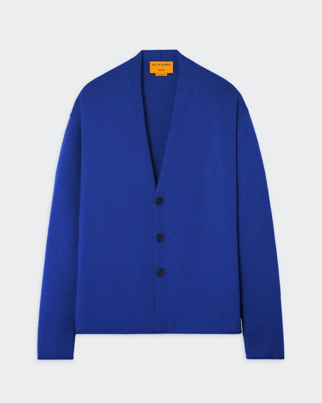 Everywear Cardigan - Cobalt Collared Crew Neck Turtle Neck