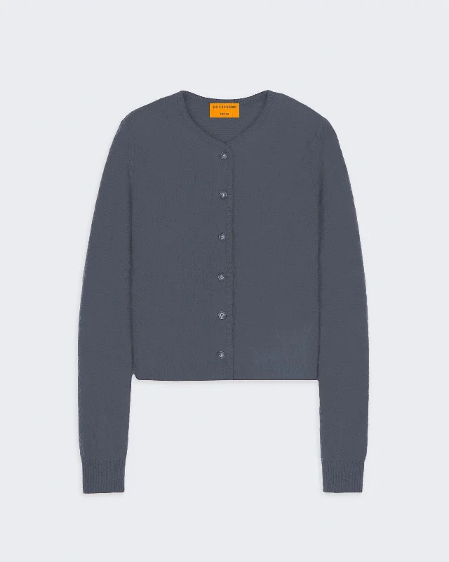 Grizzly Cardigan - Charcoal Zippered Front Buttoned Front Snap Front