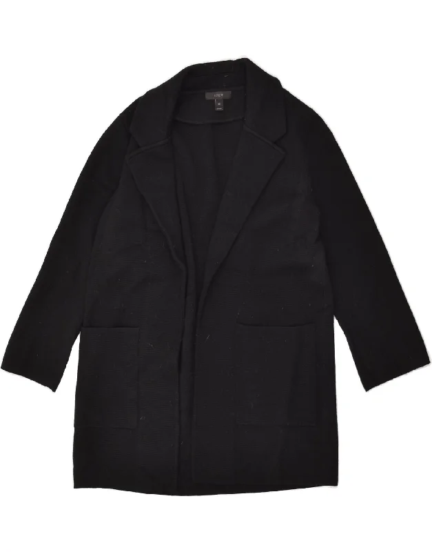 J. CREW Womens Longline Loose Fit Cardigan Sweater UK 6 XS Black Transparent Opaque Sheer J. CREW Womens Longline Loose Fit Cardigan Sweater UK 6 XS Black Transparent Opaque Sheer