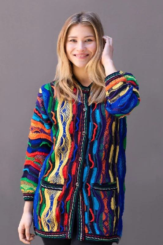 Lady's Cardigan Bright Cotton Fabric Linen Fabric Terry Fabric