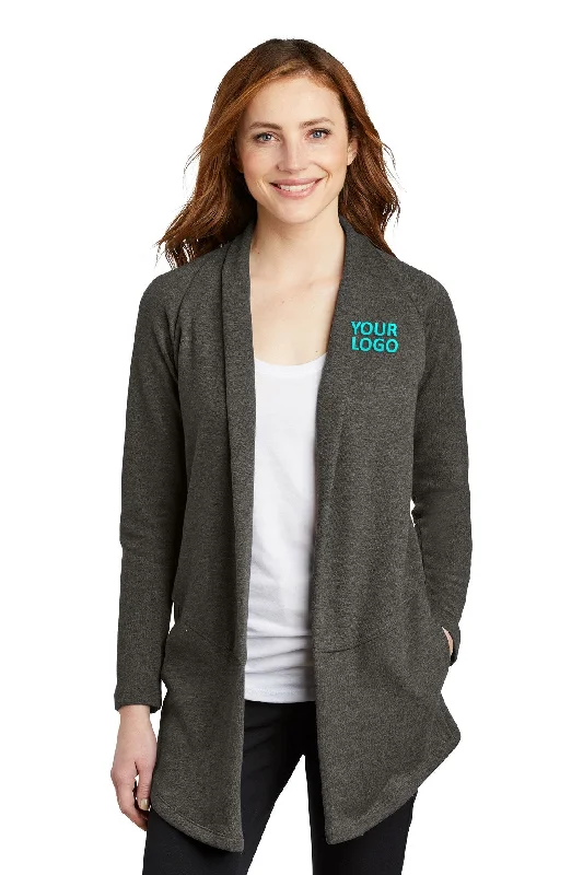 Port Authority Ladies Interlock Customized Cardigans, Charcoal Heather/ Medium Heather Grey Terry Terry Cloth Terry Knit Port Authority Ladies Interlock Customized Cardigans, Charcoal Heather/ Medium Heather Grey Terry Terry Cloth Terry Knit