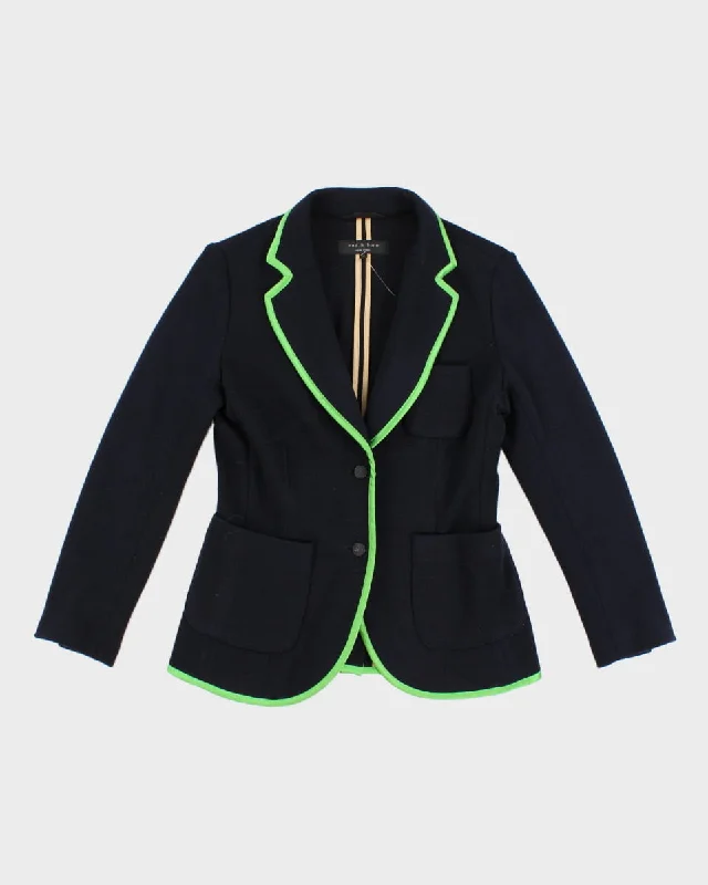 Rag & Bone Women's Navy Wool Blazer - S/M Women's Lightweight Blazer
