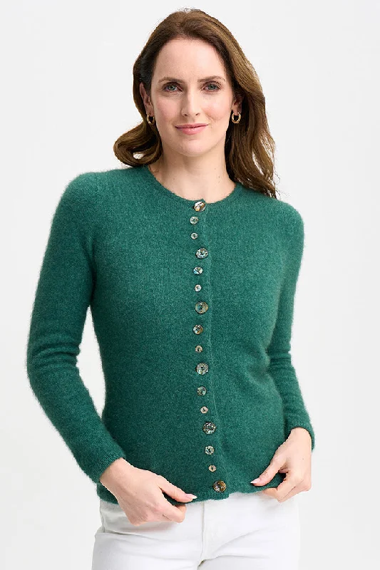 Shell Cardigan Chenille Brocade Lace