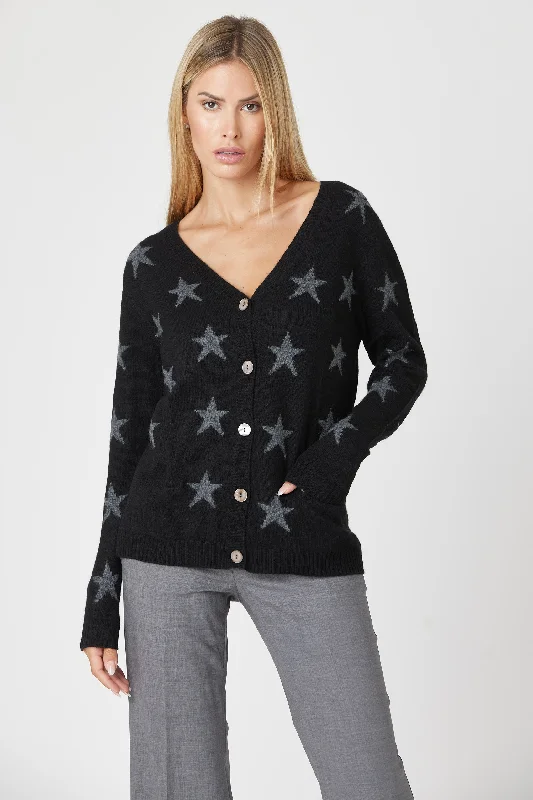 Relaxed Cashmere Star Cardigan Knit Fabric Woven Fabric Fleece Fabric