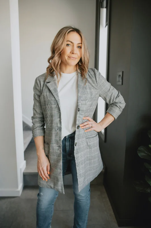 The Get Plaid Blazer Women's Casual Suit