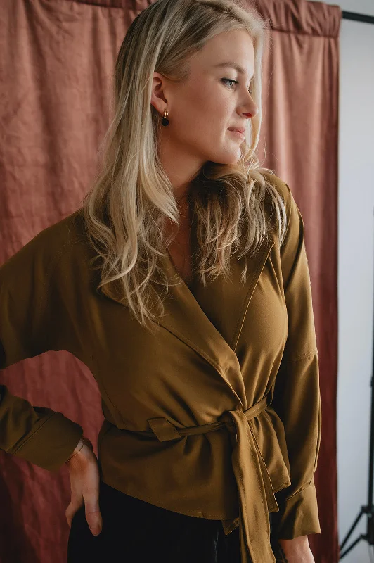 The Liv Wrap Blazer Top Women's Elegant Blazer