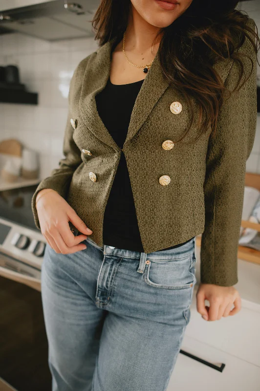 The Marianne Blazer by Heartloom - Olive Women's Vintage Jacket