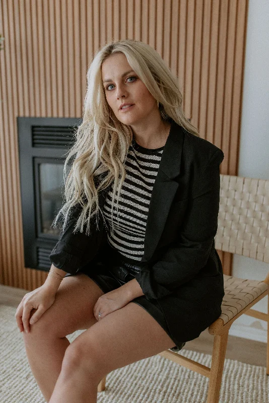 The Suit Up Blazer - Black Women's Classic Blazer