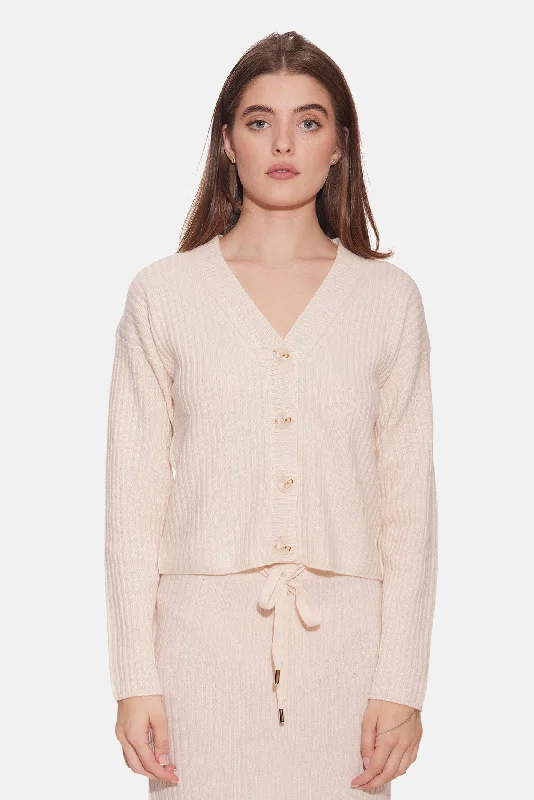 Beatrice Ribbed Cardigan Ricotta Hooded Cardigan Collared Cardigan Shawl Collar
