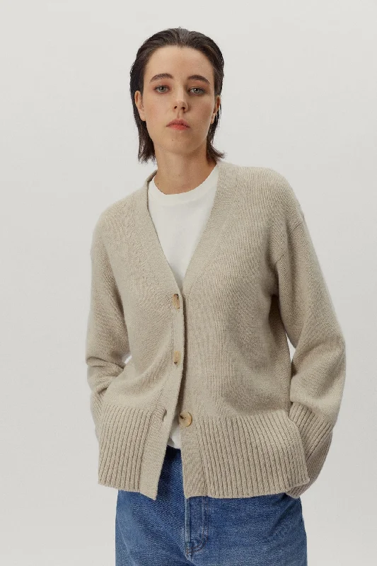 The Woolen Relaxed Cardigan Bright Pastel Dark