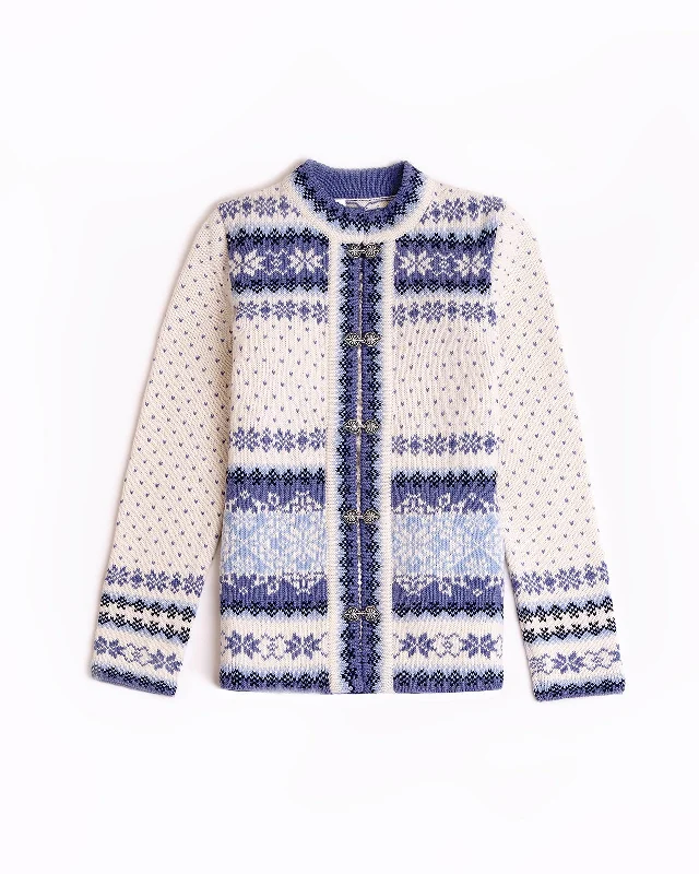 Tori jacquard knit cardigan Long Cardigan Short Cardigan Medium Cardigan