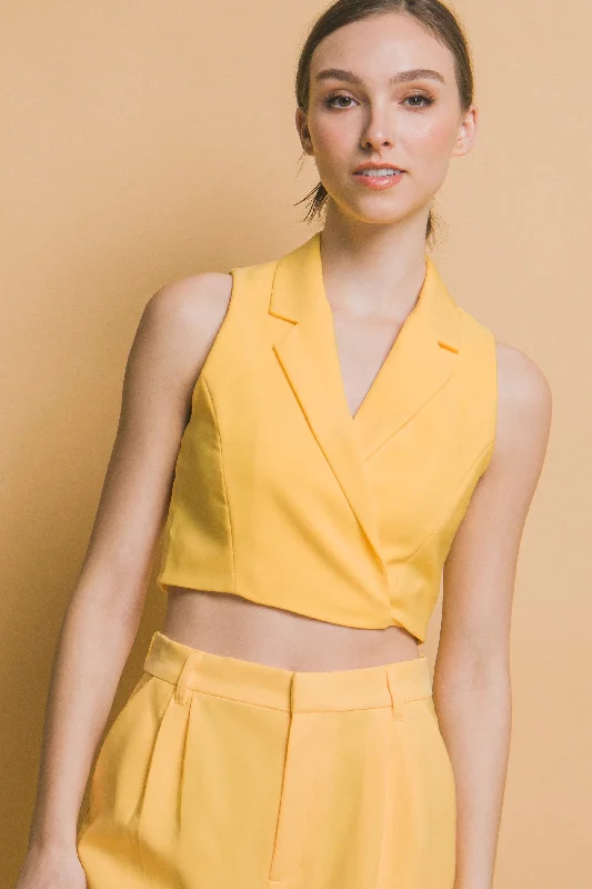 Vertigo Crop Blazer Vest for Women Women's Brand Blazer