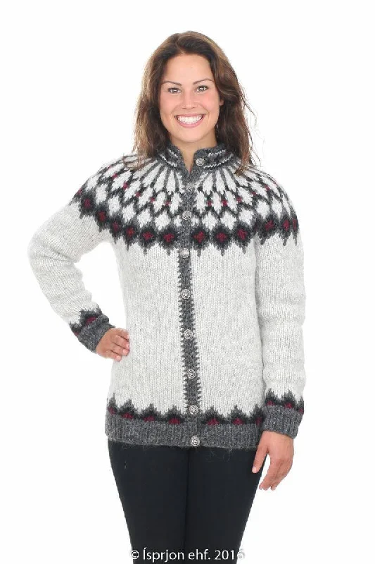 Vör - Icelandic Wool Cardigan - Light Ash Heather Lace Blend Ribbed Blend Corduroy Blend Vör - Icelandic Wool Cardigan - Light Ash Heather Lace Blend Ribbed Blend Corduroy Blend