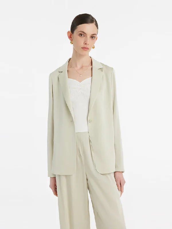 22 Momme Mulberry Silk One-Button Women Blazer With Belt Women's Boutique Jacket