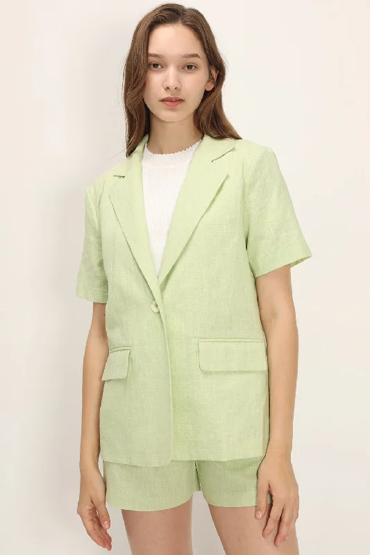 Ariella Linen Blazer Women's Trendy Jacket