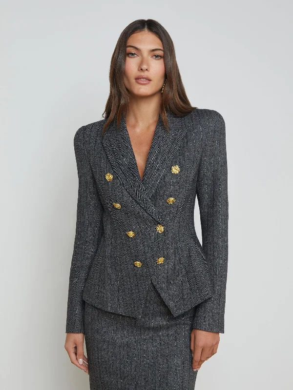 Bethany Herringbone Blazer Women's Custom Jacket