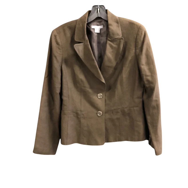 Blazer By Ann Taylor In Brown, Size: 6 Women's Solid Blazer