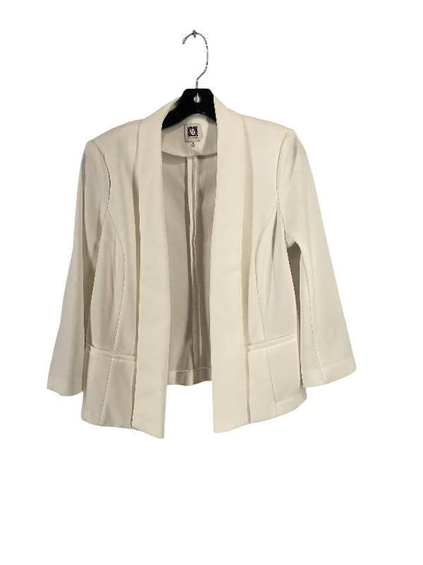 Blazer By Anne Klein In White, Size: M Plus Size Women's Coat