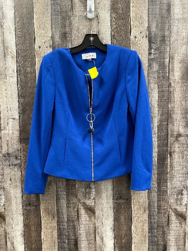 Blazer By Calvin Klein In Blue, Size: S Women's Elegant Blazer