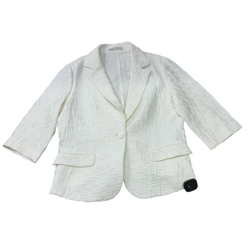 Blazer By Donna Degnan In Cream, Size: L Women's Navy Jacket