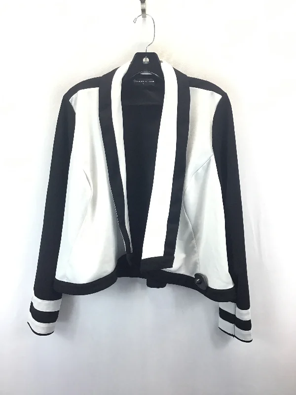 Blazer By Fashion To Figure In Black & White, Size: 1x Women's Boutique Suit
