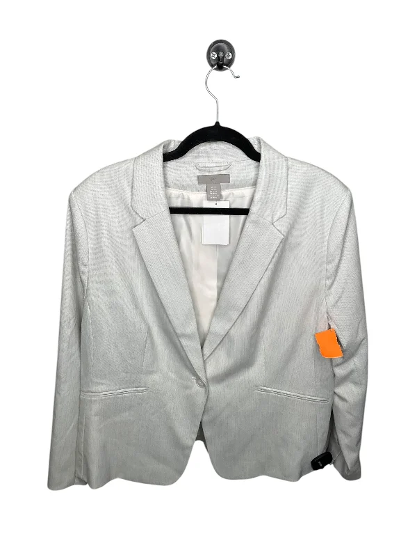Blazer By H&m In Grey, Size: 18 Women's Handmade Blazer