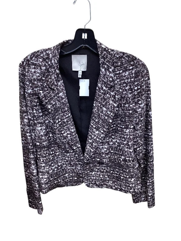 Blazer By Joie In Brown & White, Size: M Women's Trendy Jacket