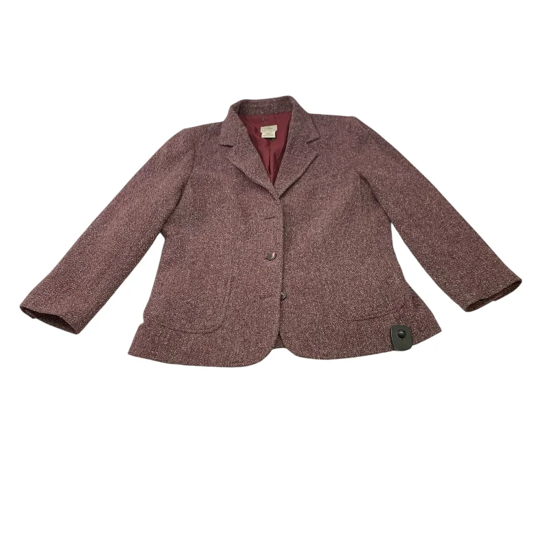Blazer By L.l. Bean In Red, Size: L Silk Women's Blazer
