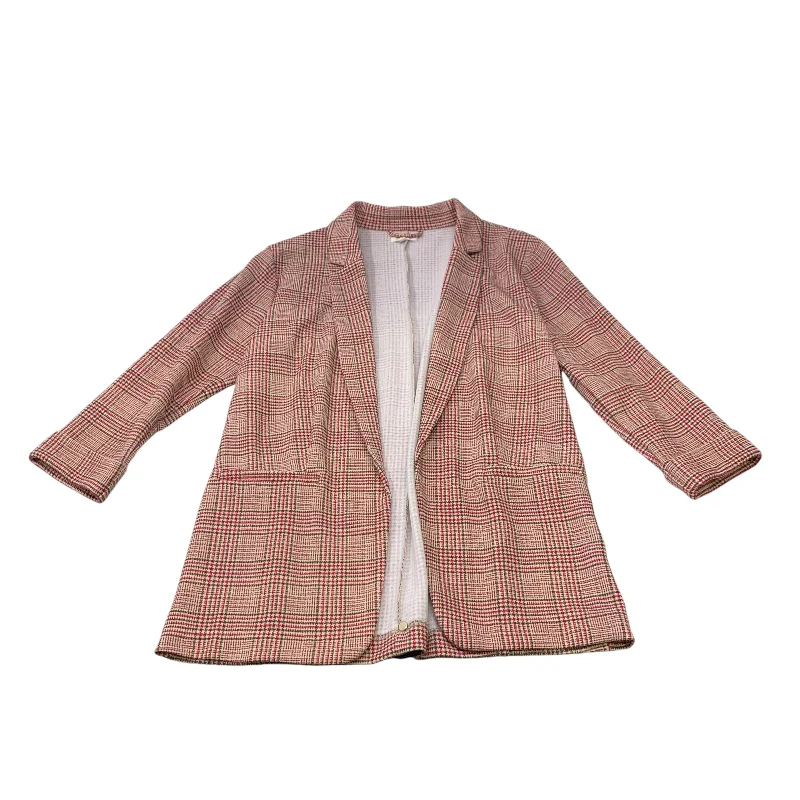 Blazer By Maurices In Brown & Pink, Size: L Linen Women's Suit